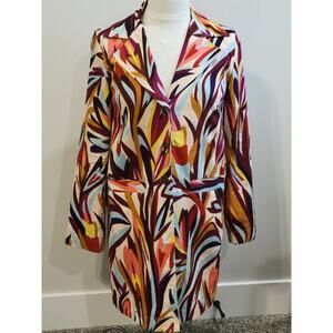 Missoni For Target Womens Small 60's Retro Style Trench Coat Jacket Overcoat